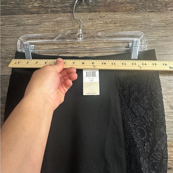 BCBG Black Lace Panel Pencil Skirt - Picture 3 of 8